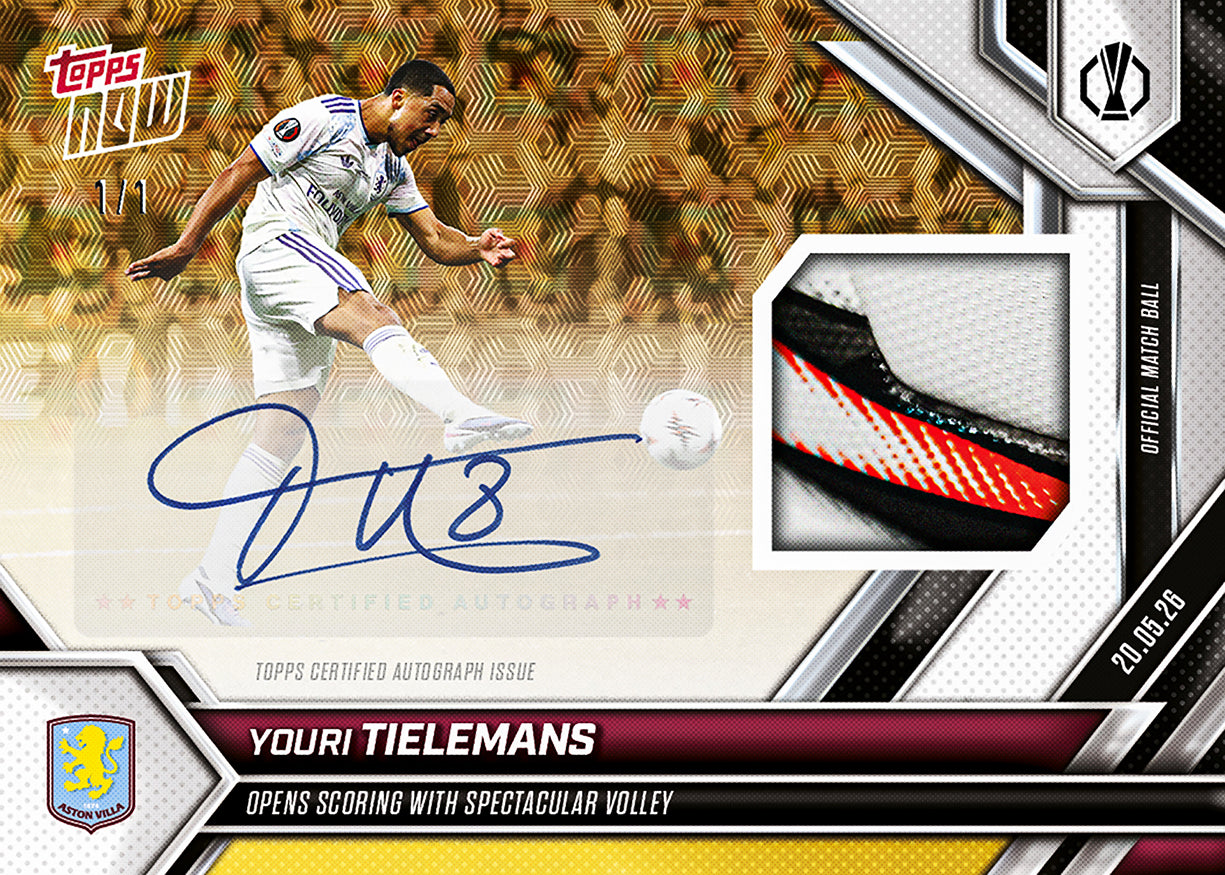 Alternative view of Youri Tielemans - 2025-26 UEL Topps NOW - Card 33 - PR: 549