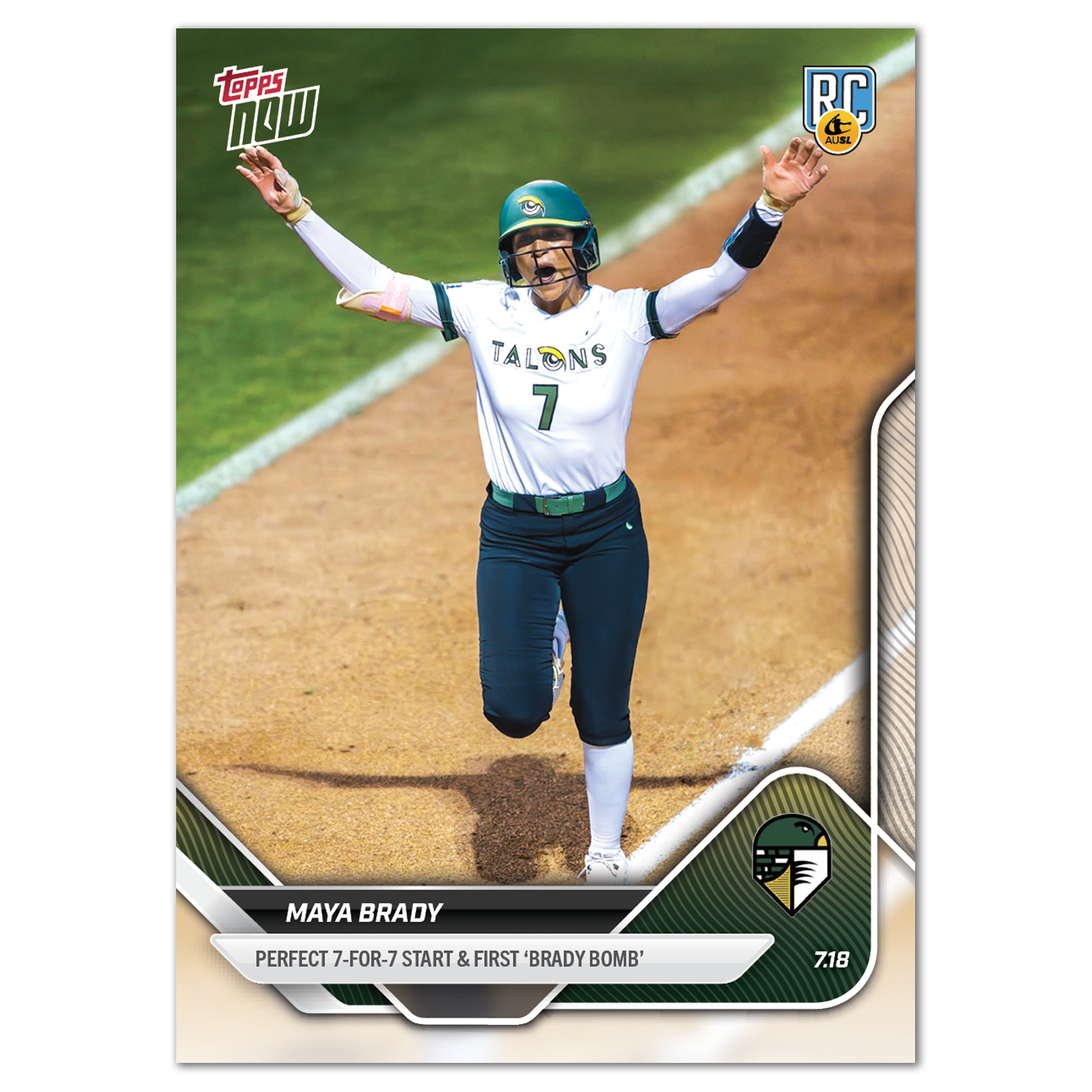 Maya Brady - 2025 AUSL Topps NOW - Card 23 - PR: 817