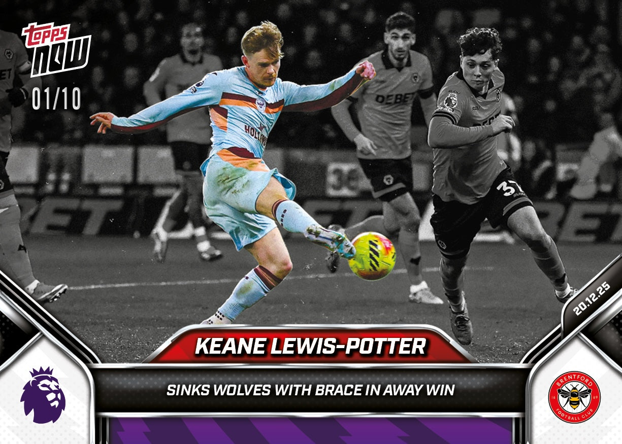Keane Lewis-Potter - 2025-26 Premier League Topps NOW - Card 86 - PR: 149 - Image 4