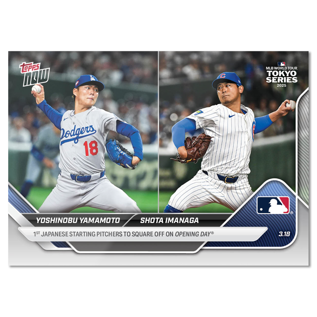 Yoshinobu Yamamoto / Shota Imanaga - 2025 MLB Topps NOW - Card 2 - LOOK FOR DUAL-RELICS - PR: 65,609