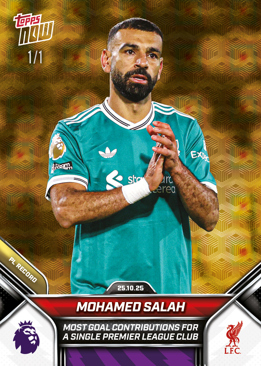 Mohamed Salah - 2025-26 Premier League Topps NOW - Card 41 - PR: 1025 - Image 2