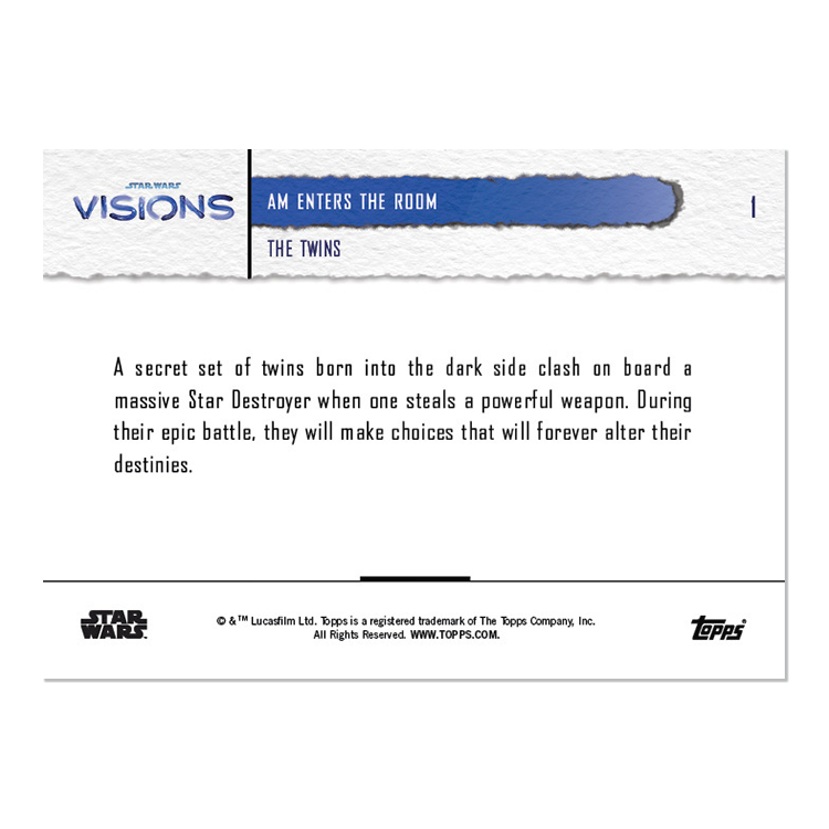 2021 Star Wars Visions TOPPS NOW - 5-Card Pack - The Twins - PR: 461 - Image 3