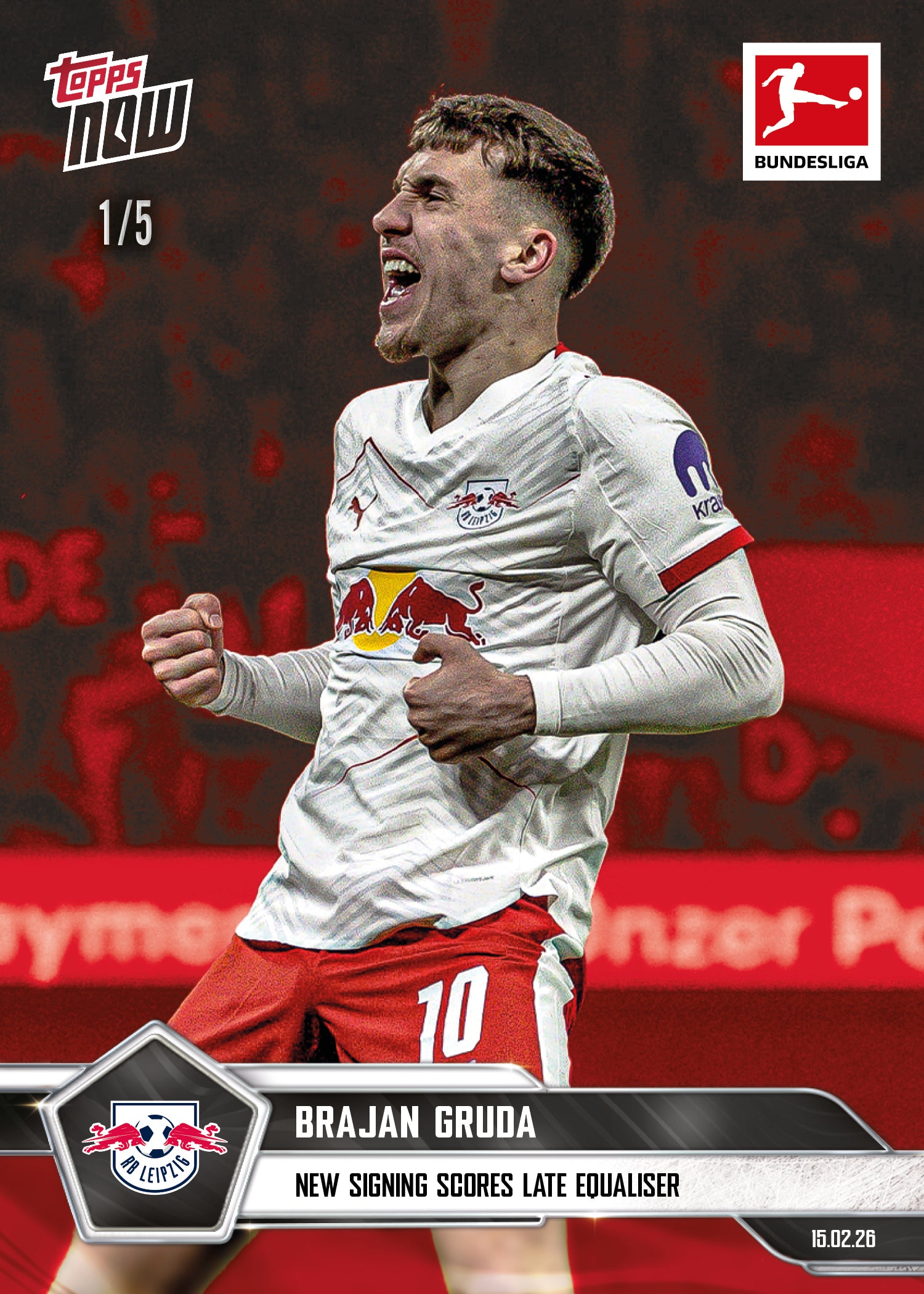 Brajan Gruda - 2025-26 Bundesliga Topps NOW - Card 127 - PR: 203 - Image 3