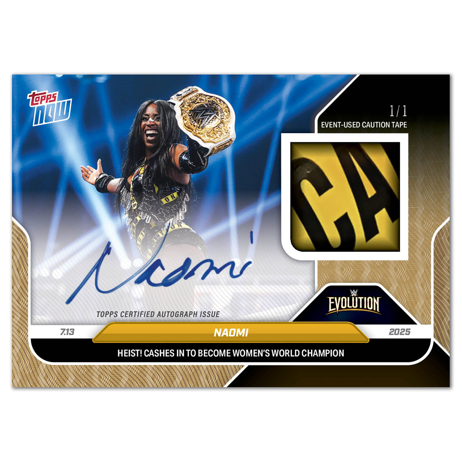 Naomi - 2025 WWE Topps NOW - Card 81 - LOOK FOR AUTOS & AUTO-RELICS - PR: 1372 - Image 2