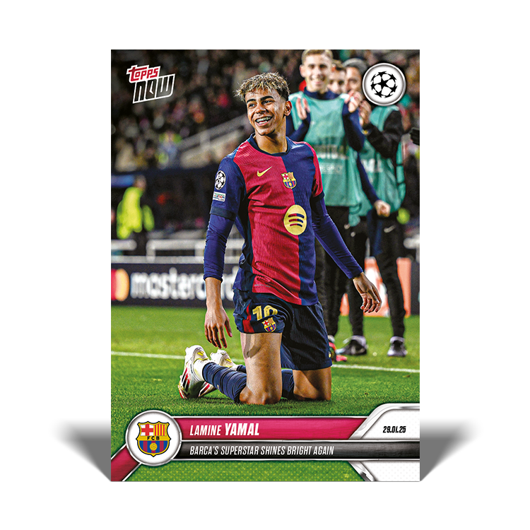 Lamine Yamal - Barca's superstar shines bright again - 24/25 UCL Topps NOW Card 92 - PR: 2716