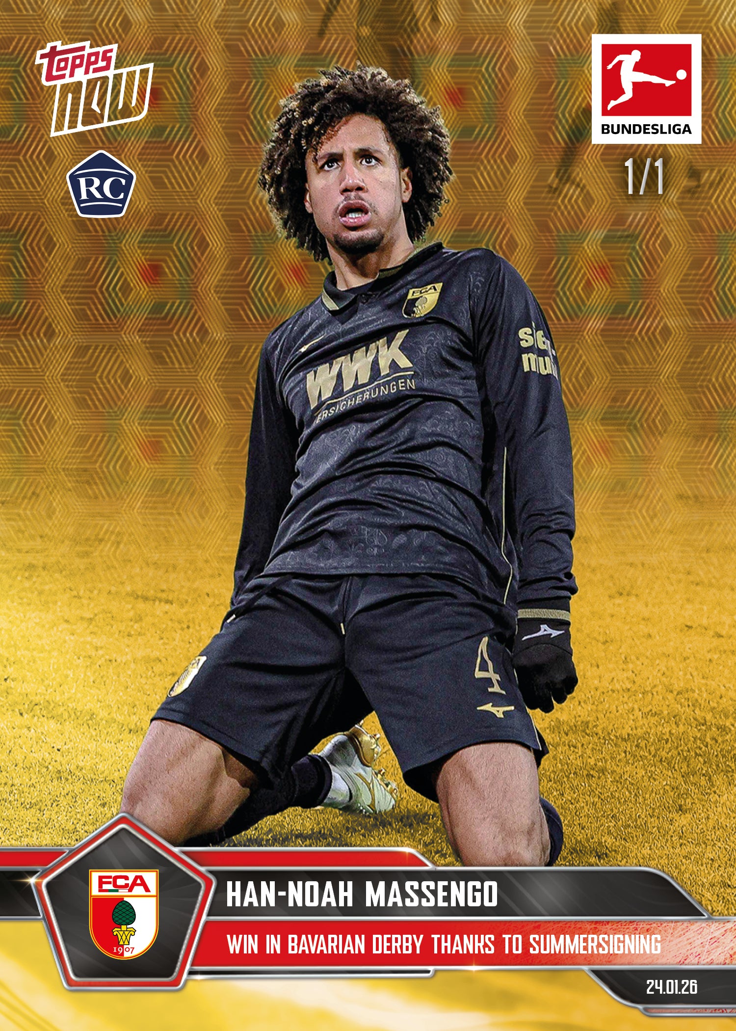 Han-Noah Massengo - 2025-26 Bundesliga Topps NOW - Card 106 - PR: 374 - Image 2
