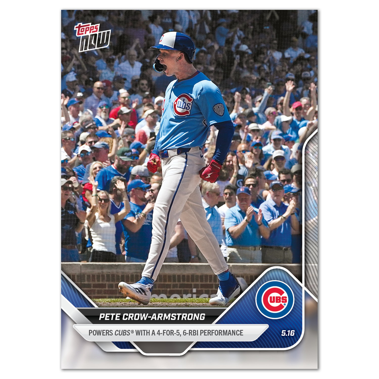 Pete Crow-Armstrong - 2025 MLB Topps NOW - Card 185 - PR: 1442