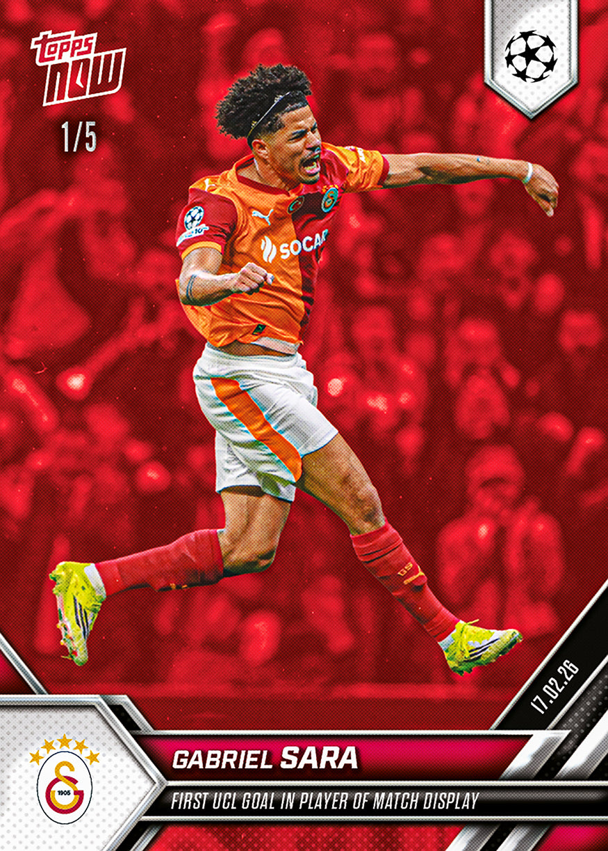 Gabriel Sara - 2025-26 UCL Topps NOW - Card 91 - PR: 509 - Image 3