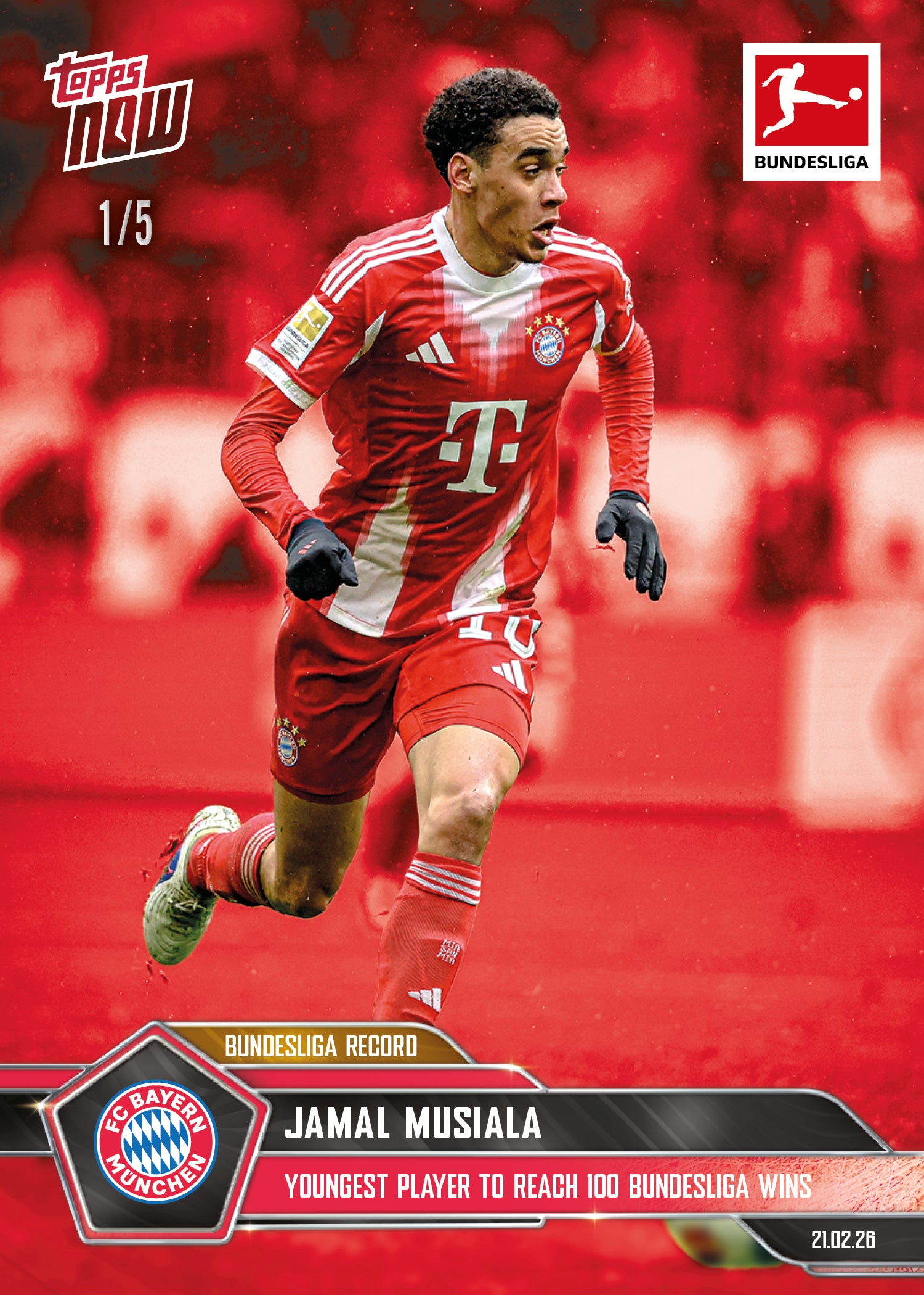 Jamal Musiala - 2025-26 Bundesliga Topps NOW - Card 128 - PR: 760 - Image 3