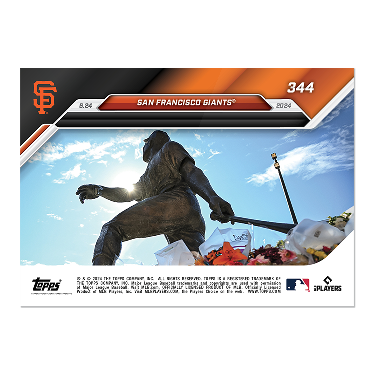 Alternative view of San Francisco Giants - 2024 MLB TOPPS NOW Card 344 - PR: 1026