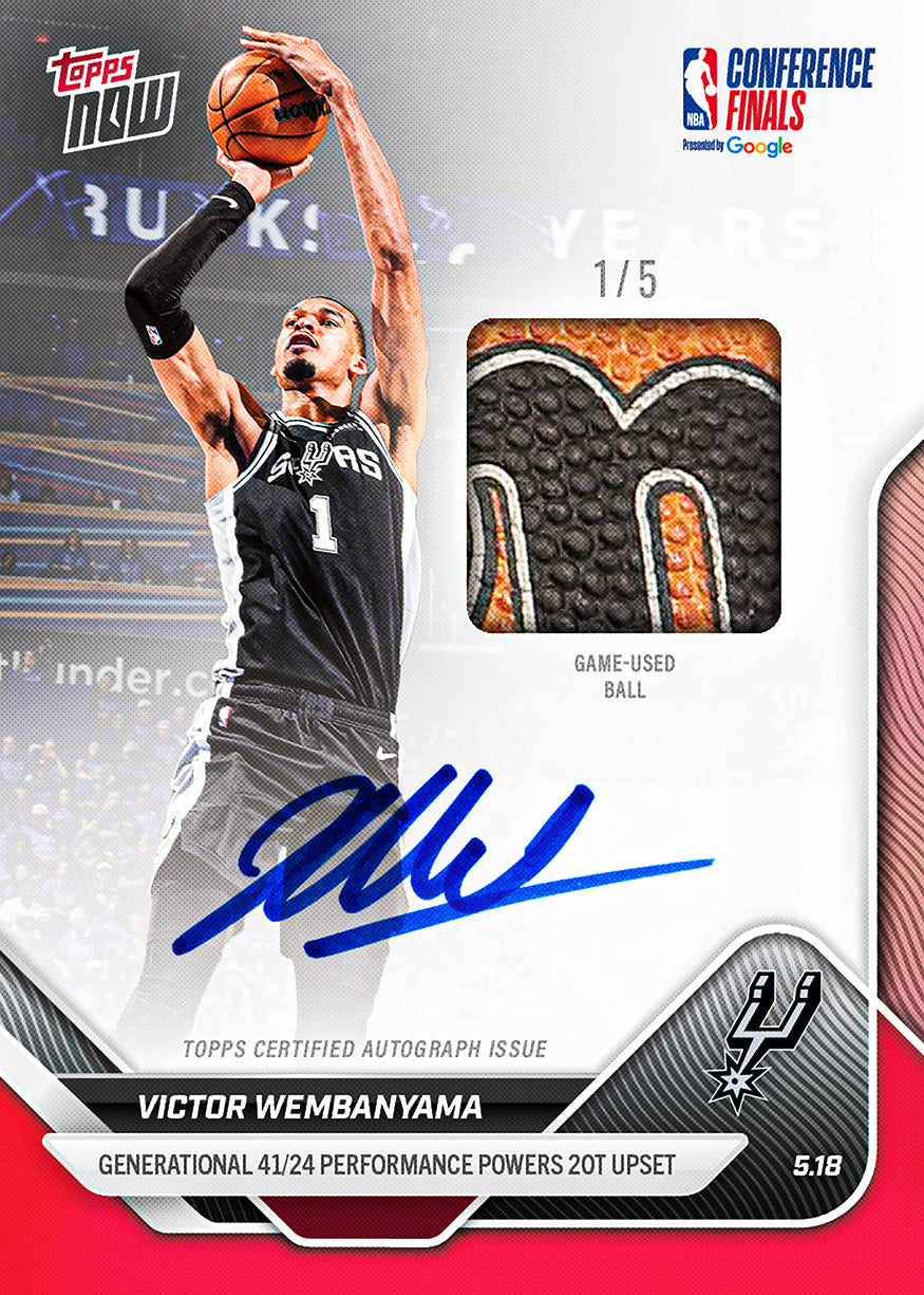 Victor Wembanyama - 2025-26 NBA Topps NOW - Card 315 - PR: 80578 - Image 3