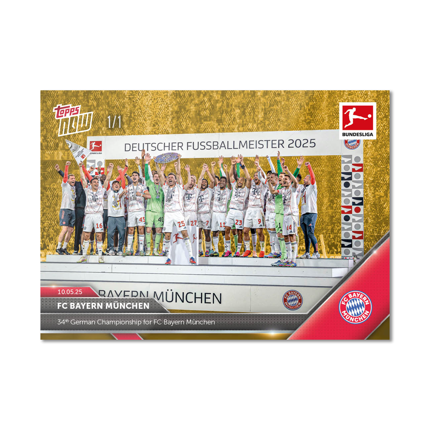 FC Bayern München - 2024-25 Bundesliga Topps NOW - Card 188 - PR: 1002 - Image 2