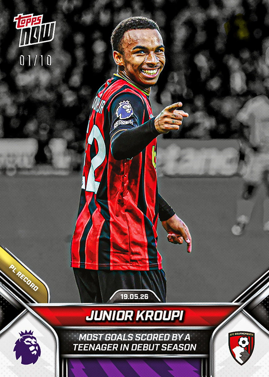 Junior Kroupi - 2025-26 Premier League Topps NOW - Card 198 - PR: 1731 - Image 4