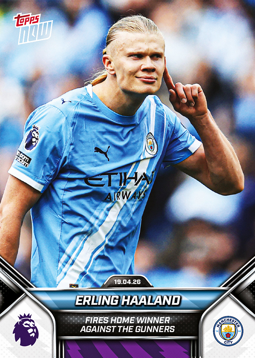 Erling Haaland - 2025-26 Premier League Topps NOW - Card 176 - PR: 2571