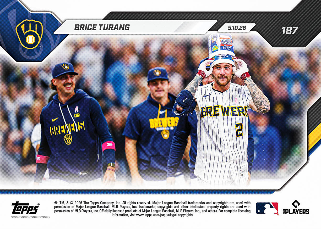 Brice Turang - 2026 MLB Topps NOW - Card 187 - PR: 997 - Image 2