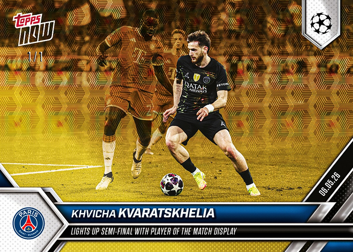 Khvicha Kvaratskhelia - 2025-26 UCL Topps NOW - Card 137 - PR: 705 - Image 2