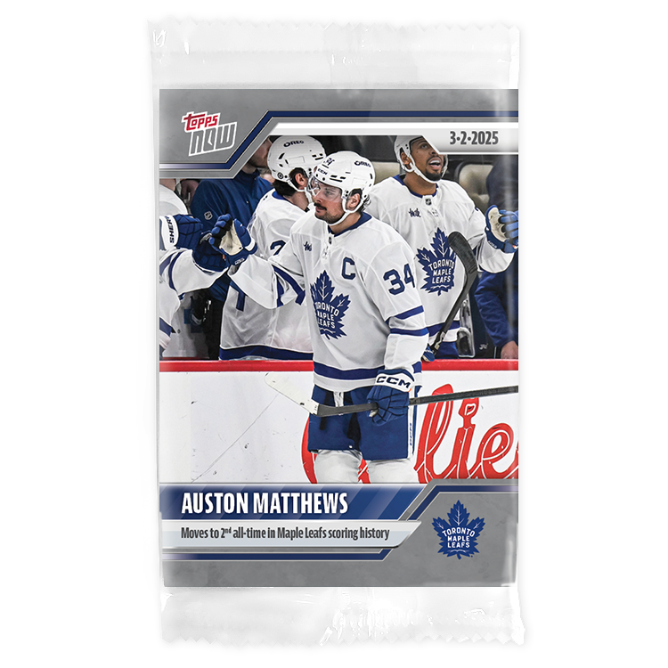 Auston Matthews - 2024-25 NHL Topps NOW - Sticker # 124 Pack - PR: 200
