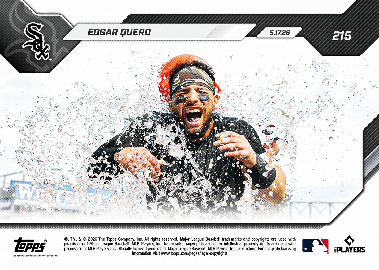 Edgar Quero - 2026 MLB Topps NOW - Card 215 - PR: 556 - Image 2