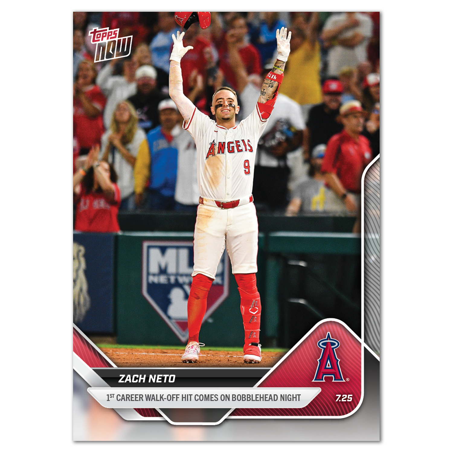 Zach Neto - 2025 MLB Topps NOW - Card 465 - PR: 978