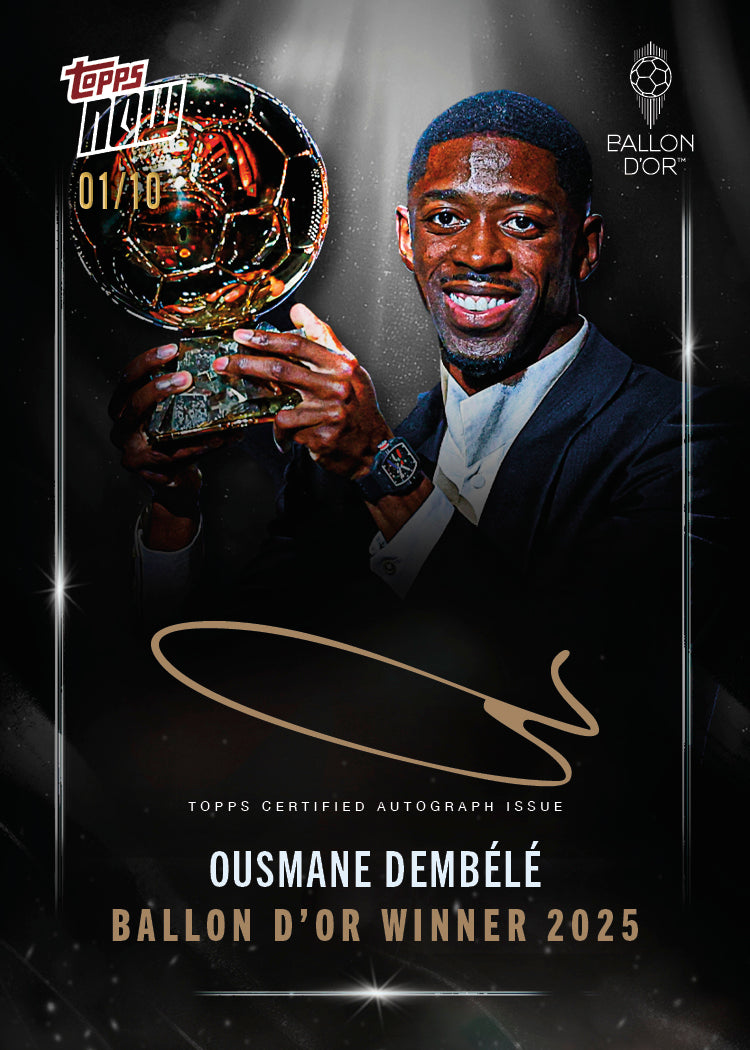 Ousmane Dembélé - 2025 Ballon d'Or Topps NOW - Card 1 - LOOK FOR AUTOS & RELICS - PR: 6702 - Image 4