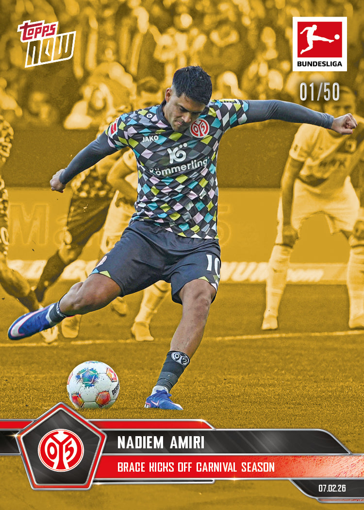 Nadiem Amiri - 2025-26 Bundesliga Topps NOW - Card 119 - PR: 139 - Image 6
