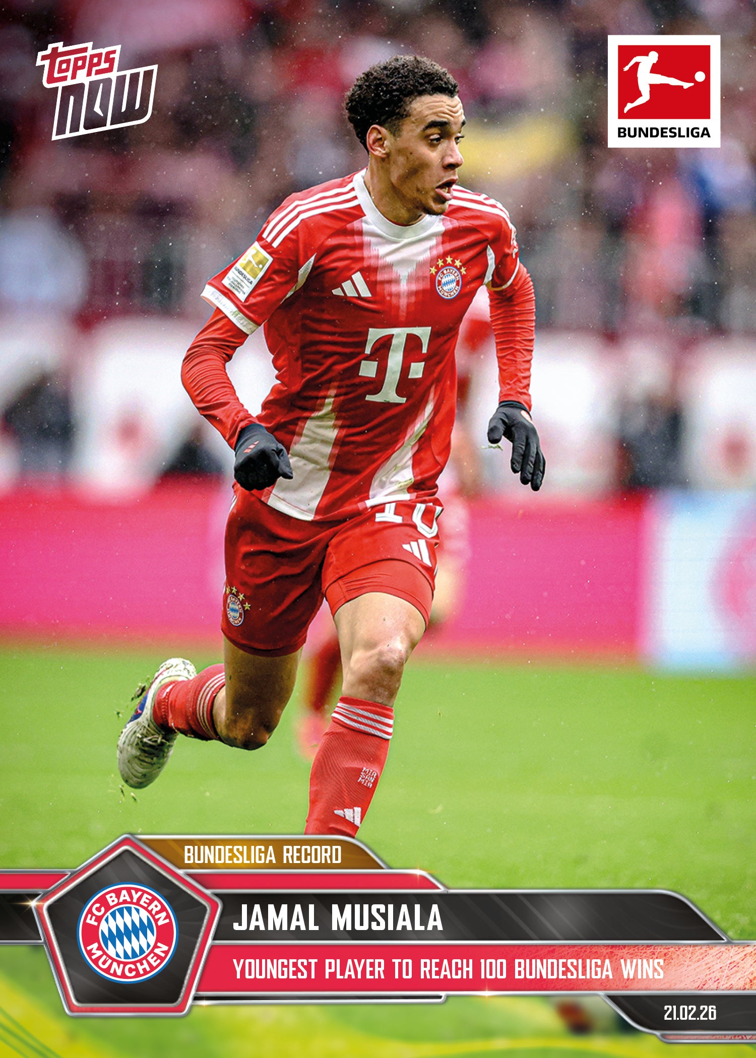 Jamal Musiala - 2025-26 Bundesliga Topps NOW - Card 128 - PR: 760