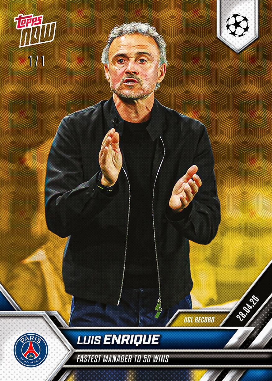 Luis Enrique - 2025-26 UCL Topps NOW - Card 126 - PR: 447 - Image 2