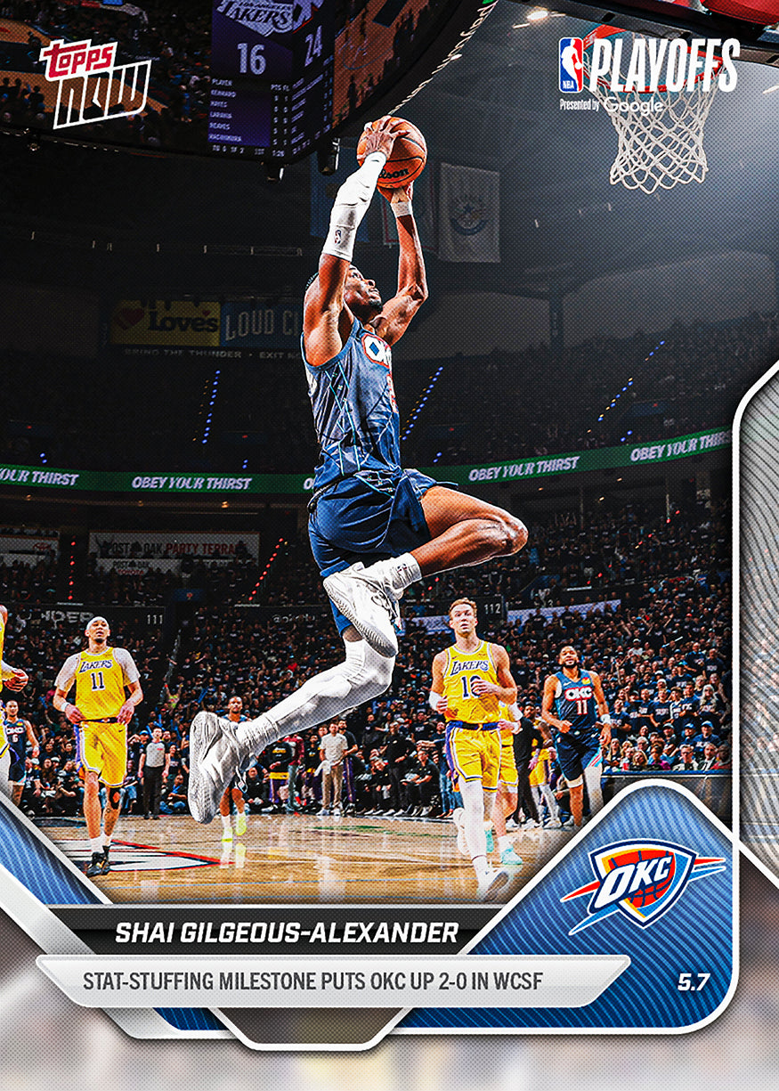 Shai Gilgeous-Alexander - 2025-26 NBA Topps NOW - Card 299 - PR: 1508