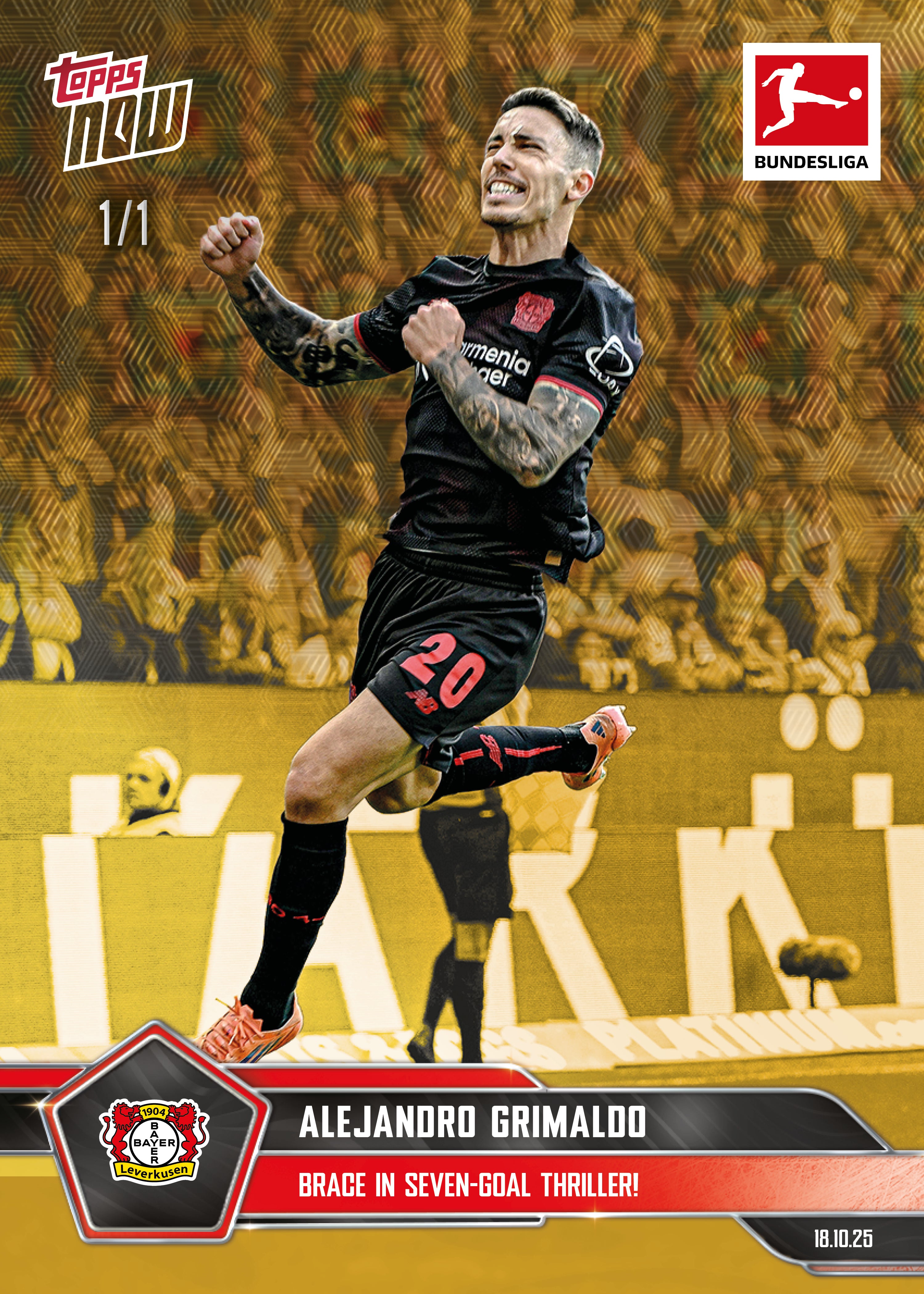 Alejandro Grimaldo - 2025-26 Bundesliga Topps NOW - Card 42 - PR: 115 - Image 2