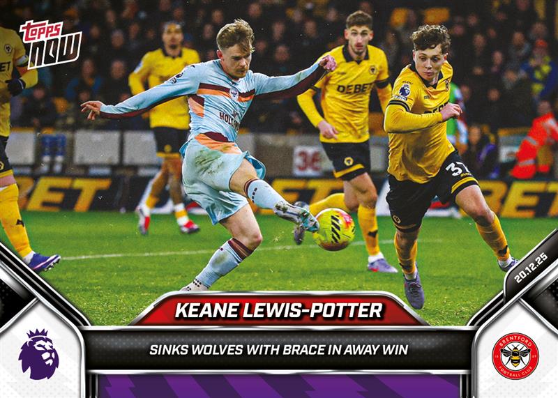 Keane Lewis-Potter - 2025-26 Premier League Topps NOW - Card 86 - PR: 149