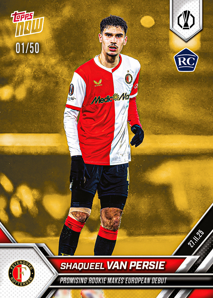 Shaqueel van Persie - 2025-26 UEL Topps NOW - Card 11 - PR: 881 - Image 6