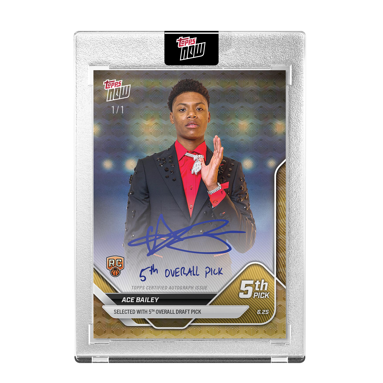 Ace Bailey - 2025 Topps NOW Basketball - Card D5 - LOOK FOR AUTOS - PR: 3859 - Image 2