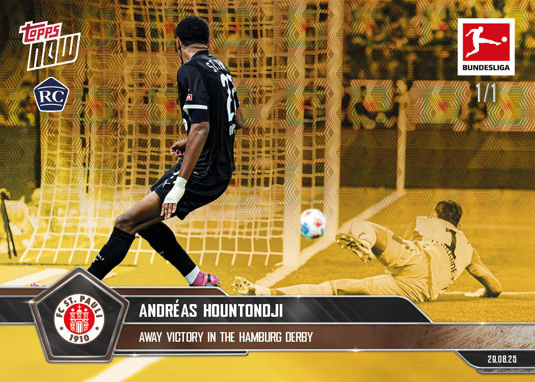 Andréas Hountondji - 2025-26 Bundesliga Topps NOW - Card 11 - PR: 367 - Image 2