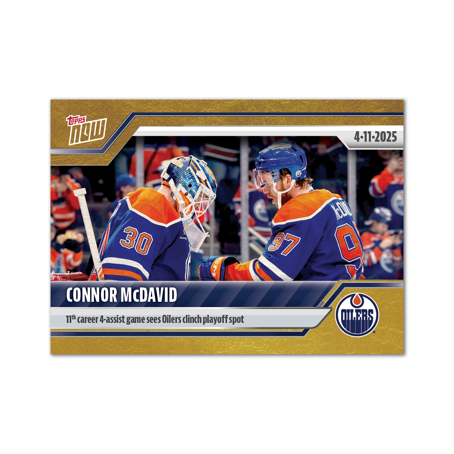 Connor McDavid - 2024-25 NHL Topps NOW - Sticker # 157 Pack - PR: 250 - Image 2