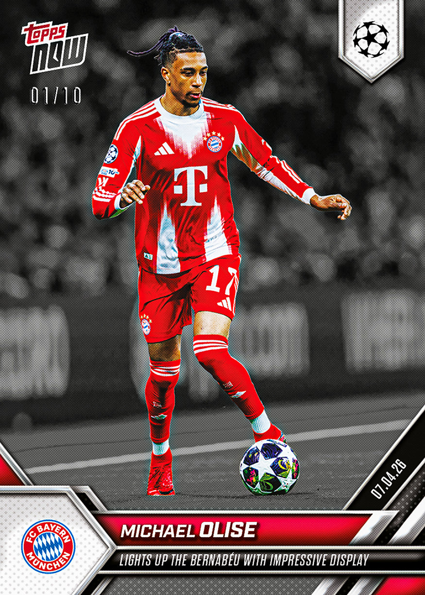 Michael Olise - 2025-26 UCL Topps NOW - Card 118 - PR: 1414 - Image 4