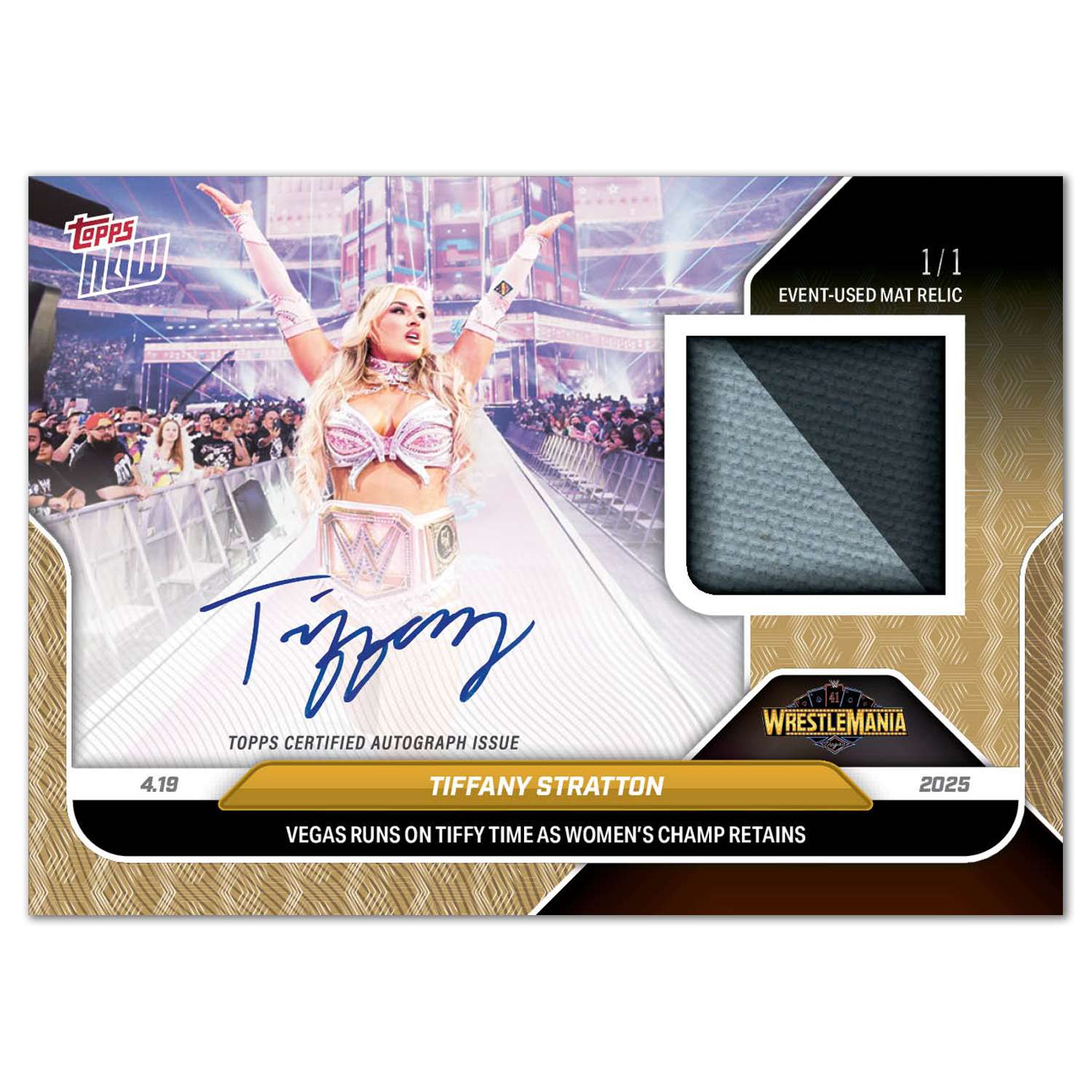 Tiffany Stratton - 2025 WWE Topps NOW - Card 40 - LOOK FOR RELICS AND AUTO-RELICS - PR: 5584 - Image 2