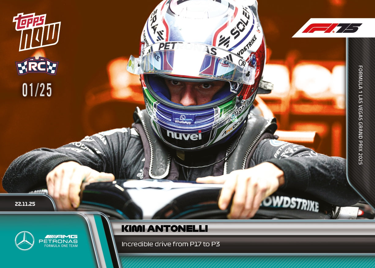 Kimi Antonelli - 2025 Formula 1 Topps NOW - Card 81 - PR: 3099 - Image 5