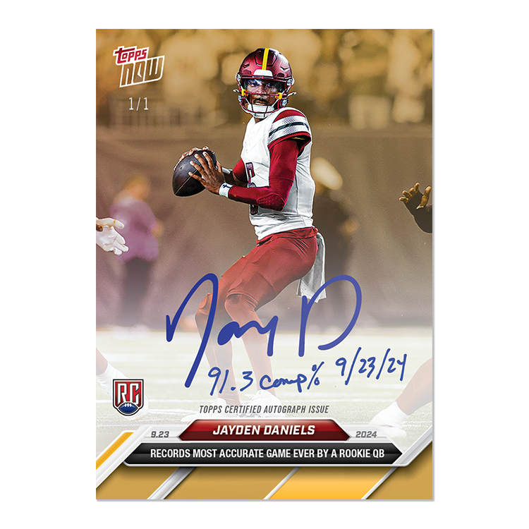 Jayden Daniels - 2024 TOPPS NOW Football Card 5 - LOOK FOR AUTOS - PR: 27,411 - Image 2