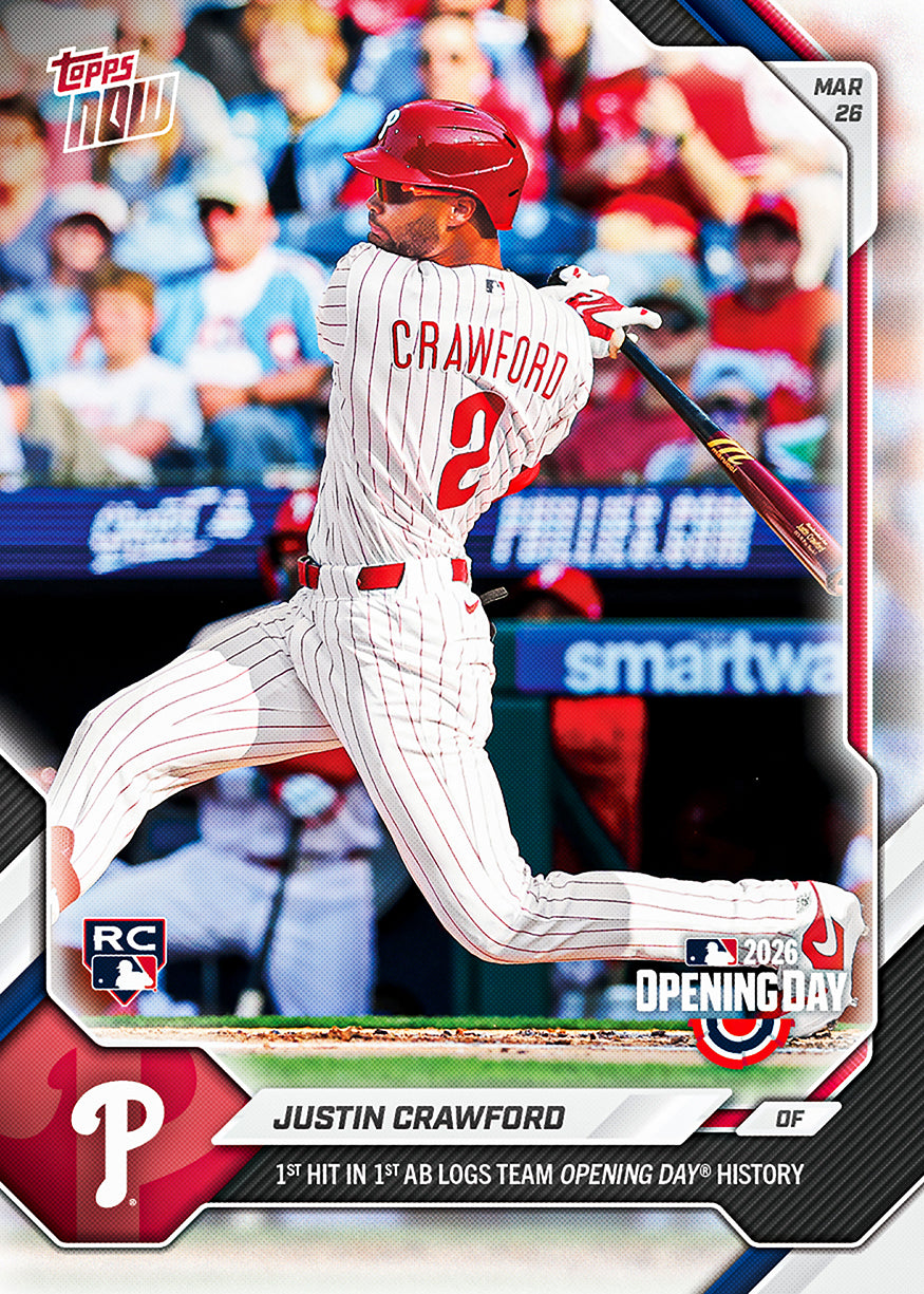 Justin Crawford - 2026 MLB Topps NOW - Card 9 - PR: 3156