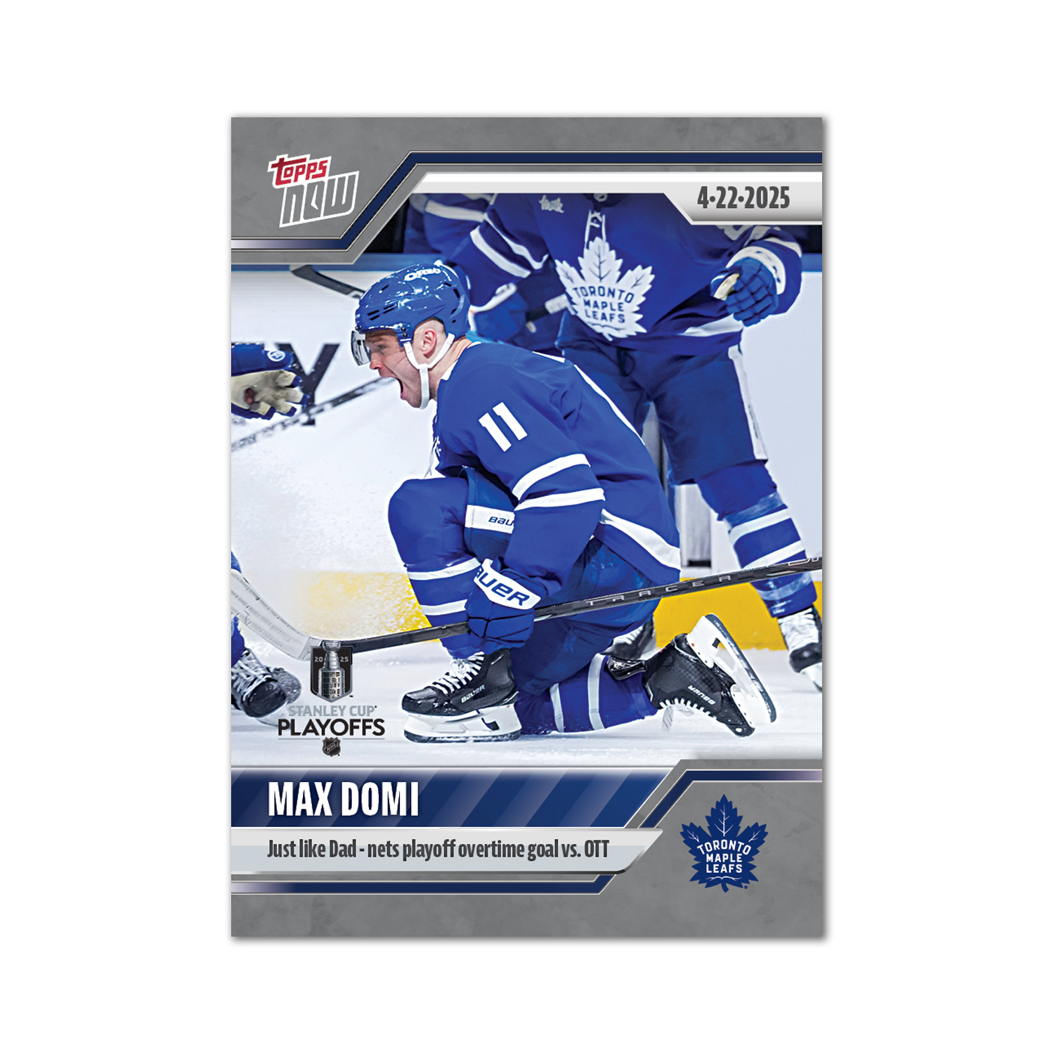Max Domi - 2024-25 NHL Topps NOW - Sticker # 166 Pack - PR: 120