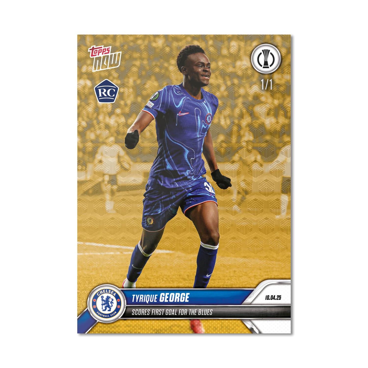 Alternative view of Tyrique George - 2024-25 UECL Topps NOW - Card 8 - PR: 611