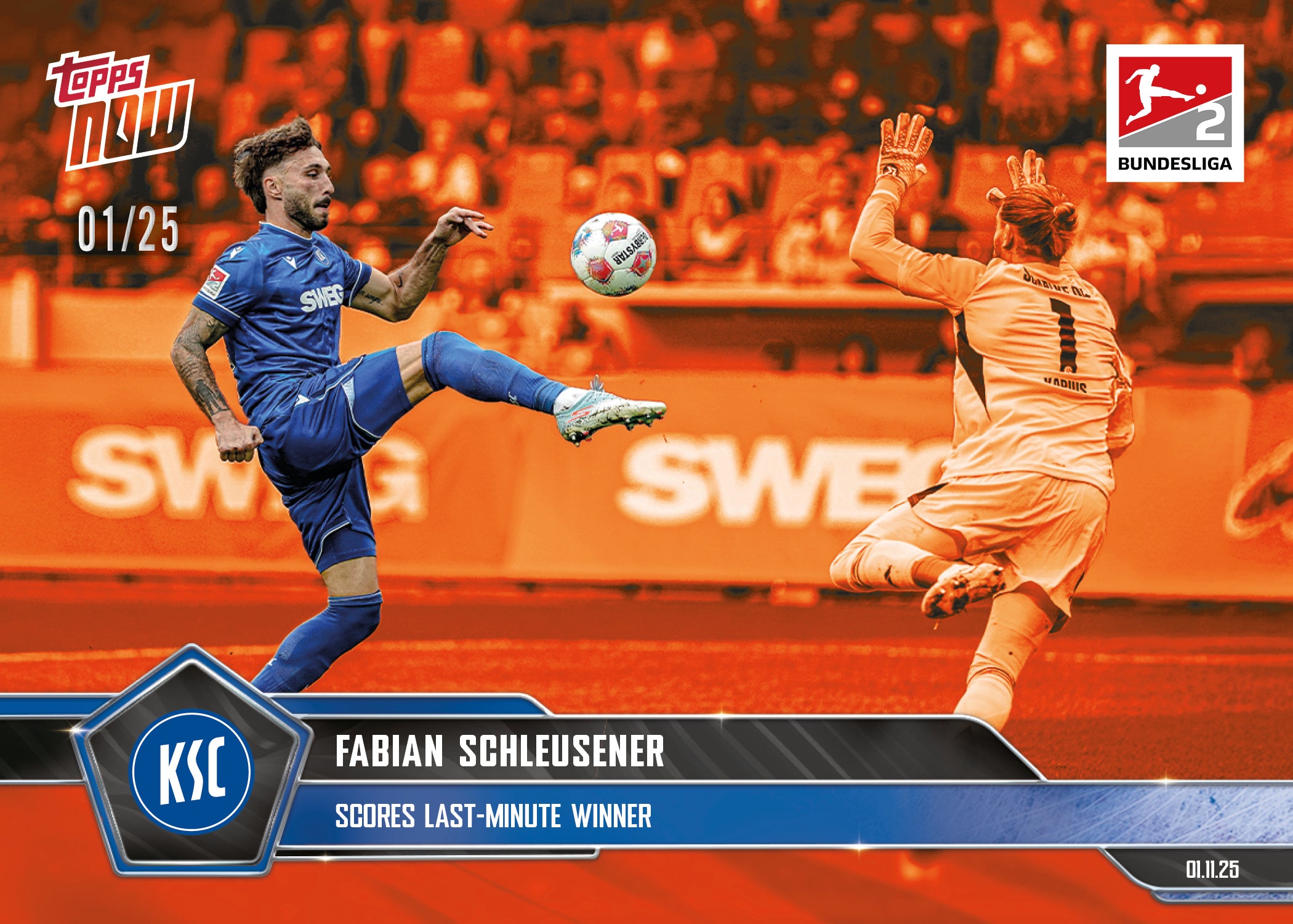 Fabian Schleusener - 2025-26 Bundesliga Topps NOW - Card 53 - PR: 187 - Image 5