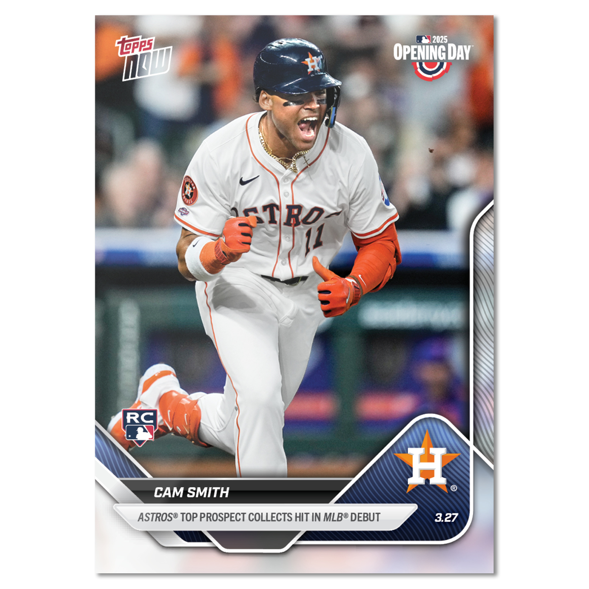 Cam Smith - 2025 MLB Topps NOW - Card 9 - PR: 4182