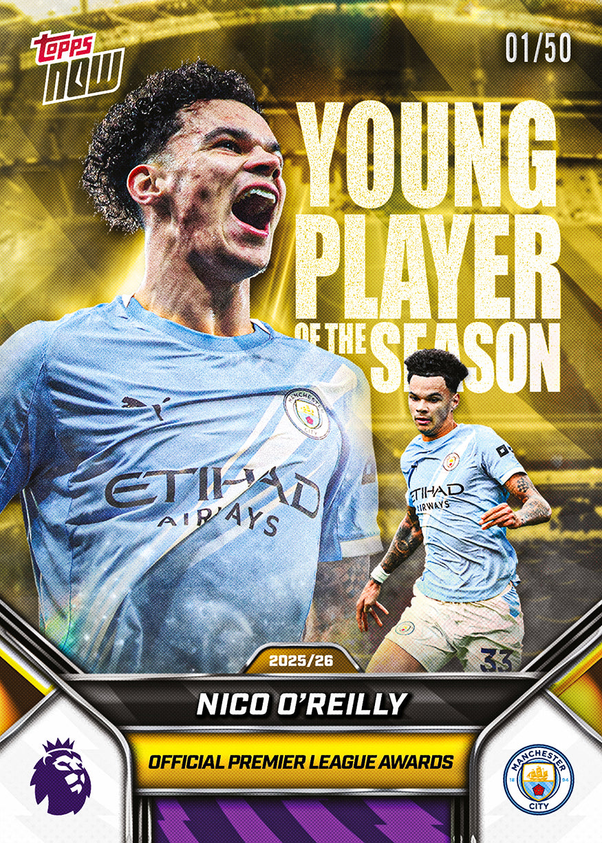 Nico O'Reilly - 2025-26 Premier League Topps NOW - Card 209 - PR: 845 - Image 7