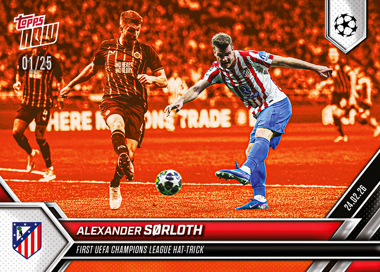 Alexander Sørloth - 2025-26 UCL Topps NOW - Card 94 - PR: 266 - Image 5
