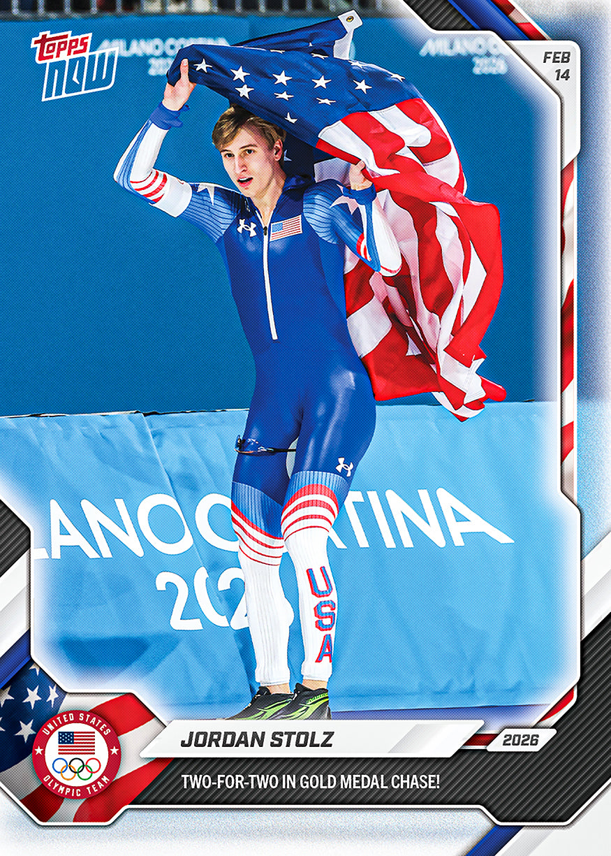 Jordan Stolz - 2026 Olympics Topps NOW - Card 10 - PR: 1247