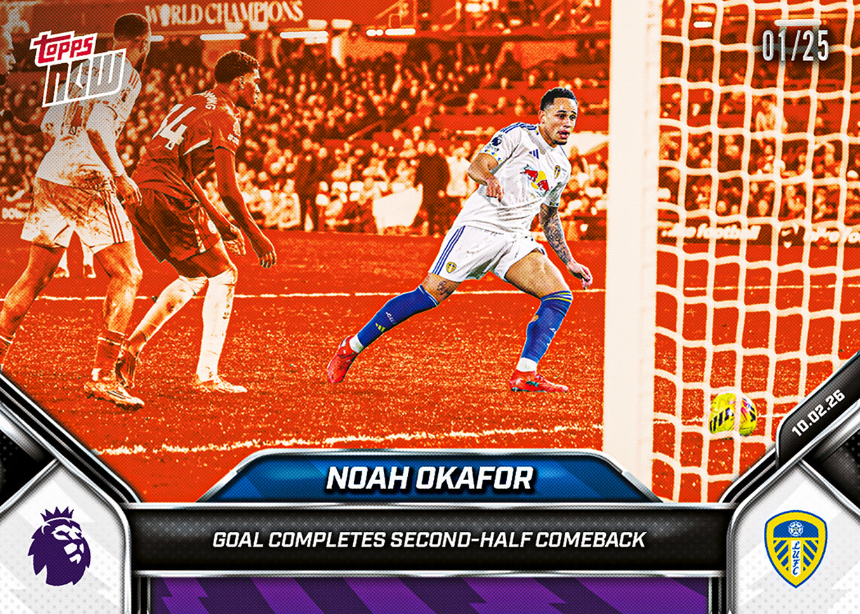Noah Okafor - 2025-26 Premier League Topps NOW - Card 136 - PR: 257 - Image 5