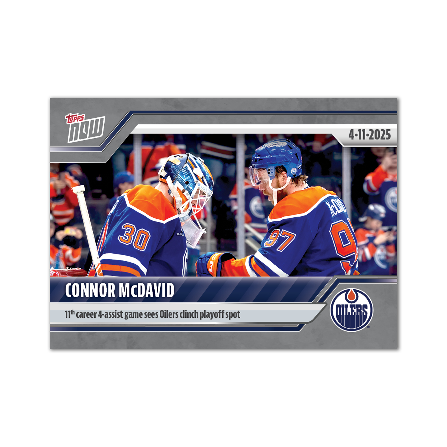 Connor McDavid - 2024-25 NHL Topps NOW - Sticker # 157 Pack - PR: 250
