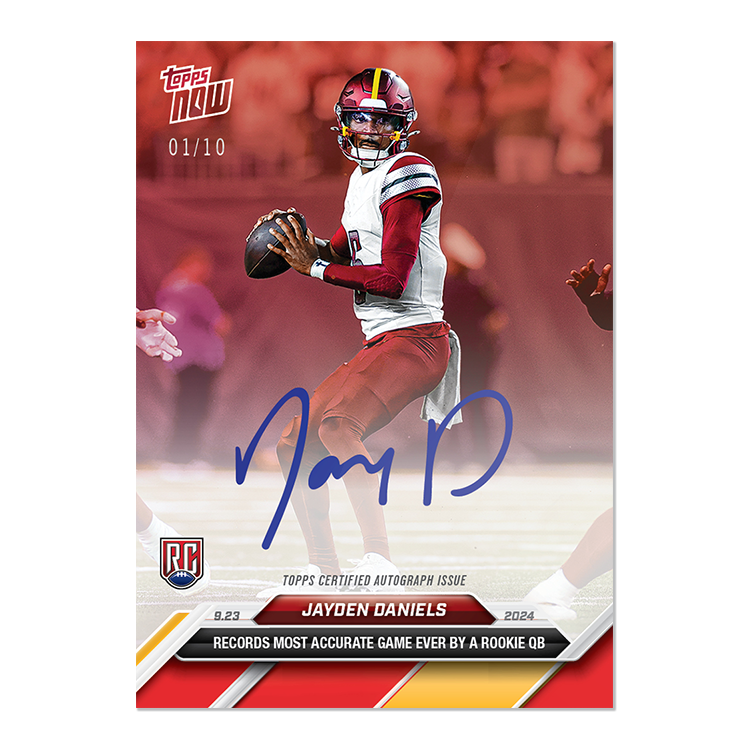 Jayden Daniels - 2024 TOPPS NOW Football Card 5 - LOOK FOR AUTOS - PR: 27,411 - Image 4