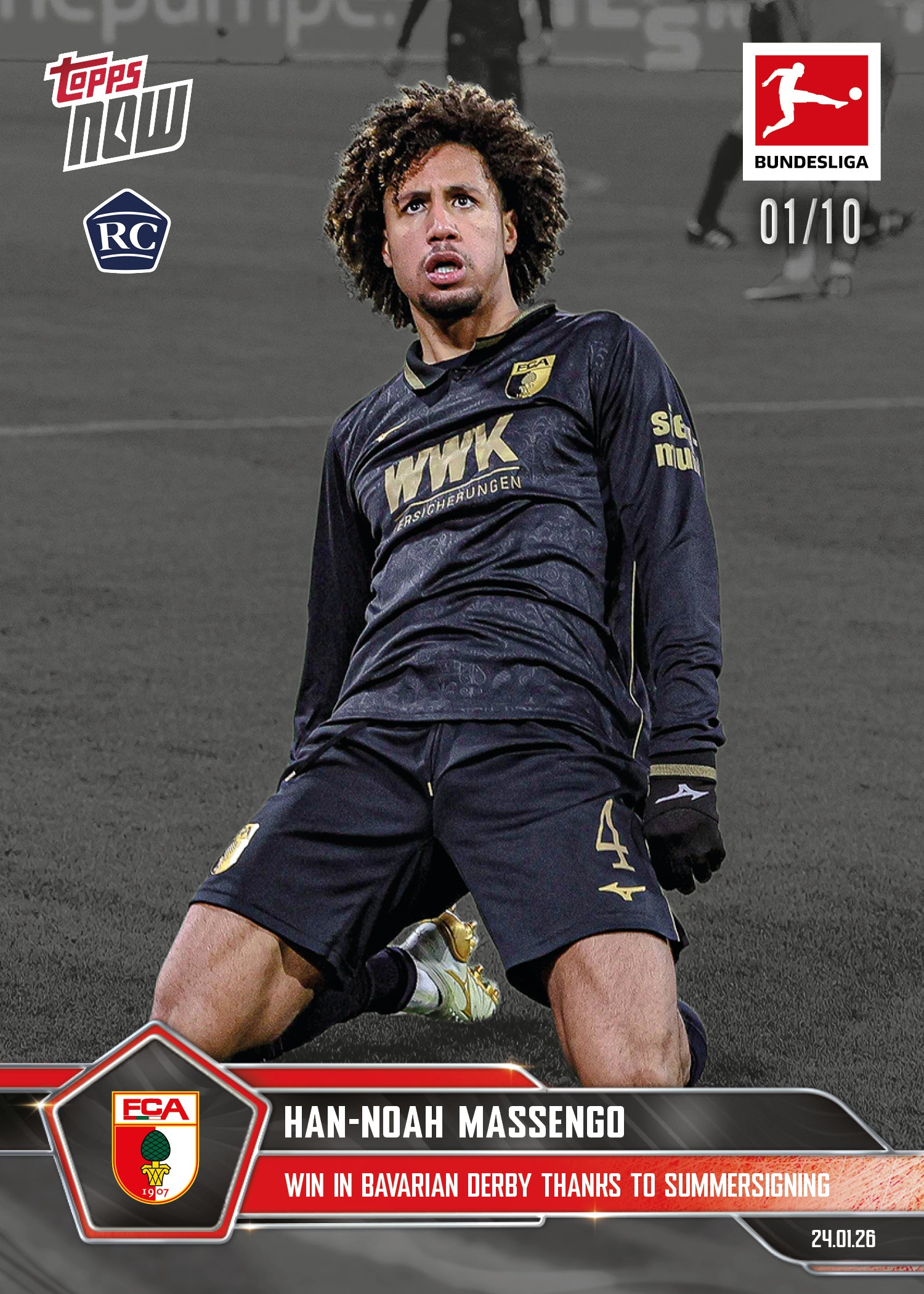 Han-Noah Massengo - 2025-26 Bundesliga Topps NOW - Card 106 - PR: 374 - Image 4